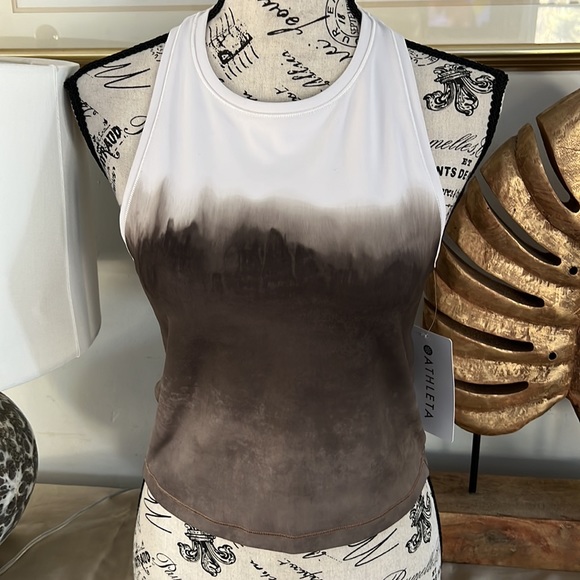 Brand new athleta shanti water color stripe crop - Picture 5 of 6